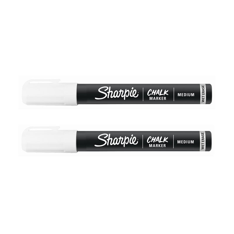 Sharpie Chalk Marker, Wet Erase Markers, White, 2 Count - Image 5